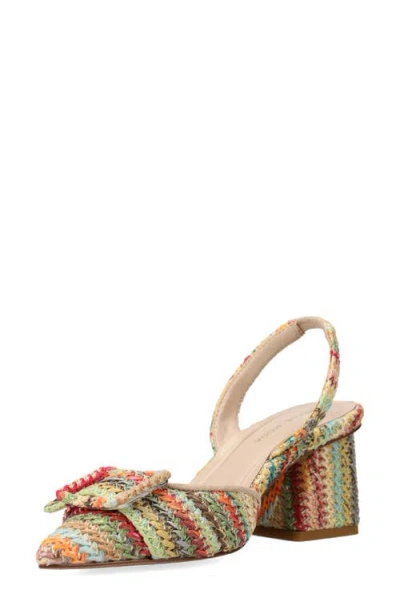 Pelle Moda Imia Slingback Pointed Toe Pump In Multi