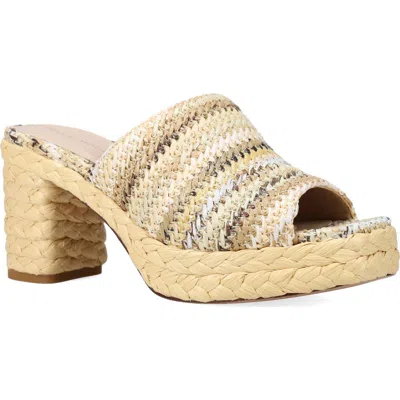 Pelle Moda Capree Espadrille Platform Slide Sandal In Neutral