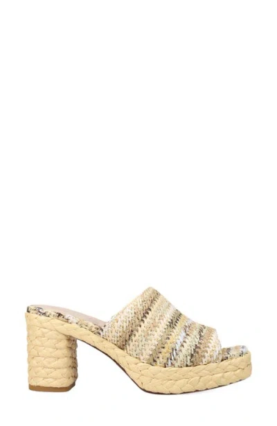 Pelle Moda Capree Espadrille Platform Slide Sandal In Neutral