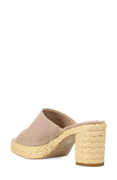 Pelle Moda Capree Espadrille Platform Slide Sandal In Brown