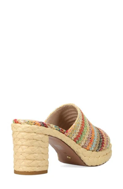 Pelle Moda Capree Espadrille Platform Slide Sandal In Multi