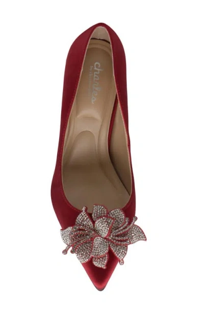 Charles By Charles David Rahm Pointed Toe Pump In Red
