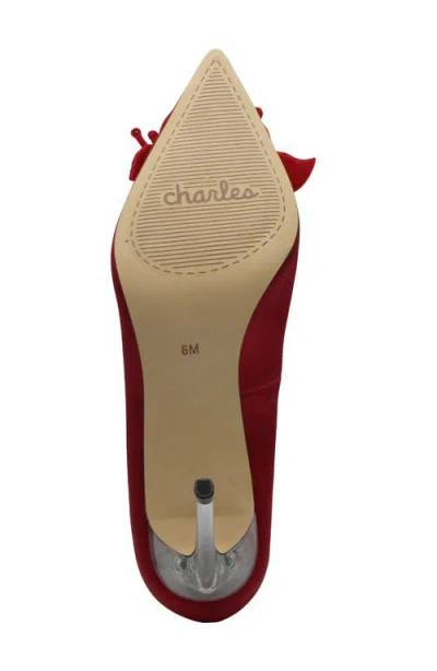 Charles By Charles David Rahm Pointed Toe Pump In Red