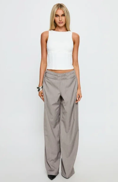 Princess Polly Georgetta Crop Tank In White