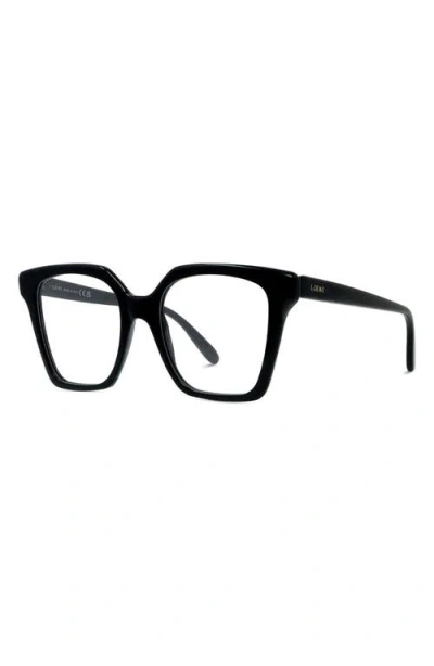 Loewe Slim 52mm Geometric Optical Glasses In Black
