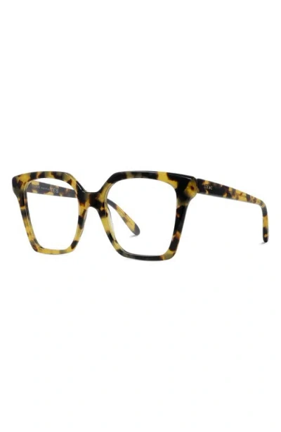 Loewe Slim 52mm Geometric Optical Glasses In Brown