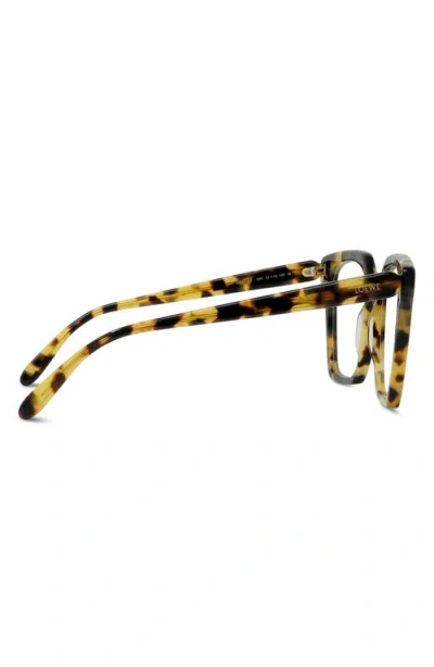 Loewe Slim 52mm Geometric Optical Glasses In Brown
