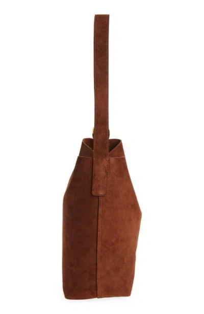 Madewell Essentials Suede Bucket Bag In Brown