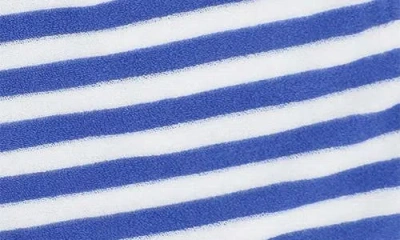 Feather 4 Arrow Kids' Coastal Stripe Terry Cloth Drawstring Shorts In Blue