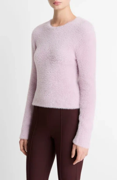 Vince Eyelash Crewneck Sweater In Pink