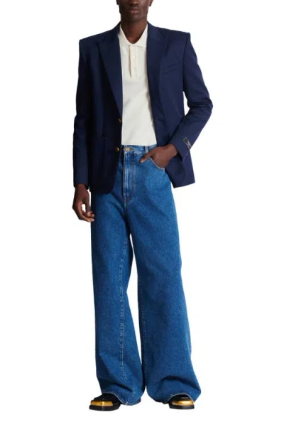 Balmain Polo Shirt Short Sleeves Ribbed Cuffs Collar In White