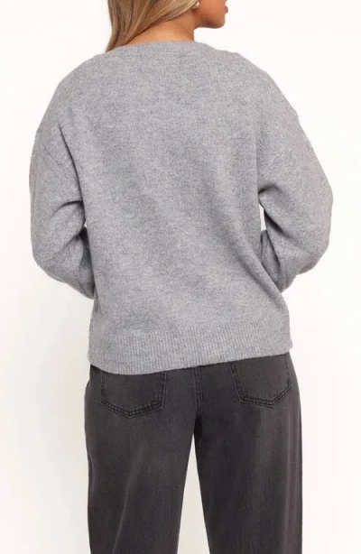 Petal And Pup Petal & Pup Neri Bow Tie Front Cardigan In Gray