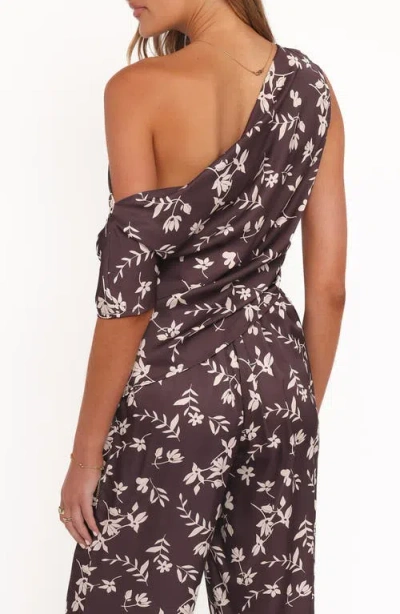 Petal And Pup Petal & Pup Romola Ruched One-shoulder Top In Purple