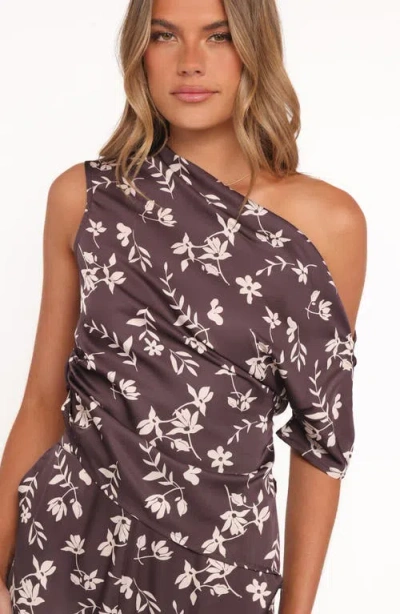 Petal And Pup Petal & Pup Romola Ruched One-shoulder Top In Purple