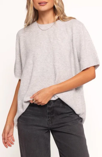 Petal And Pup Petal & Pup Morris Short Sleeve Oversize Sweater In Gray
