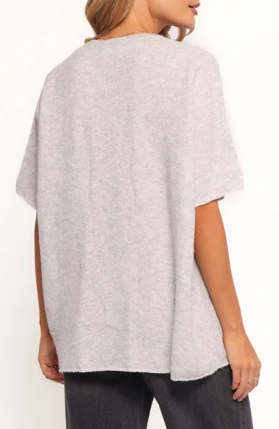 Petal And Pup Petal & Pup Morris Short Sleeve Oversize Sweater In Gray