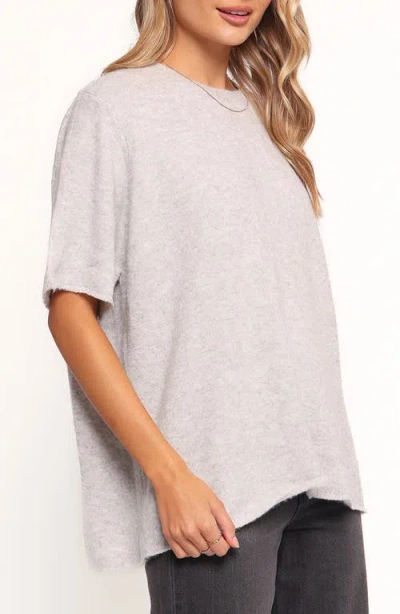 Petal And Pup Petal & Pup Morris Short Sleeve Oversize Sweater In Gray