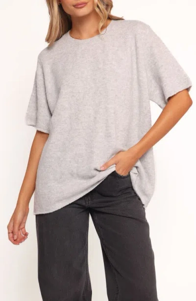Petal And Pup Petal & Pup Morris Short Sleeve Oversize Sweater In Gray