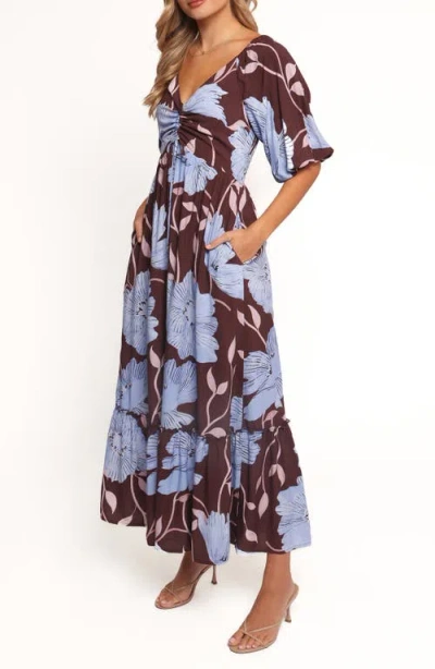 Petal And Pup Petal & Pup Annabella Poppy Maxi Dress In Blue