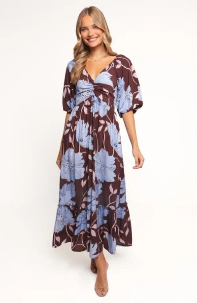 Petal And Pup Petal & Pup Annabella Poppy Maxi Dress In Blue