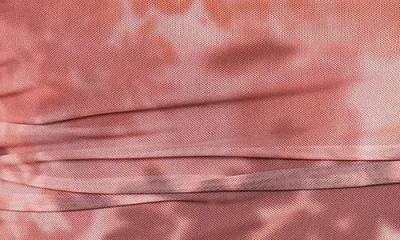 Petal And Pup Petal & Pup Donata Ruched One-shoulder Mesh Top In Pink