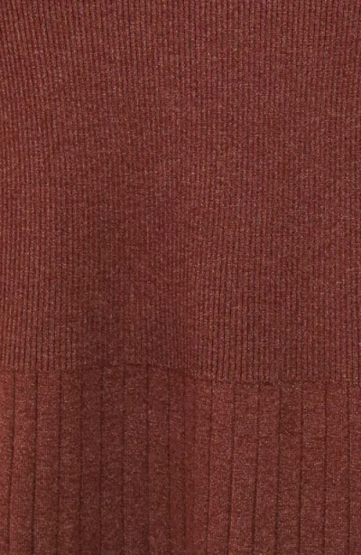 Petal And Pup Petal & Pup Makenna Long Sleeve Rib Maxi Sweater Dress In Brown