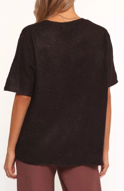 Petal And Pup Petal & Pup Morris Short Sleeve Oversize Sweater In Burgundy