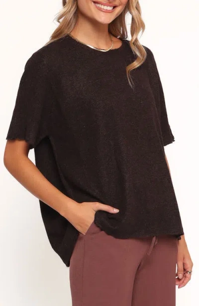 Petal And Pup Petal & Pup Morris Short Sleeve Oversize Sweater In Burgundy