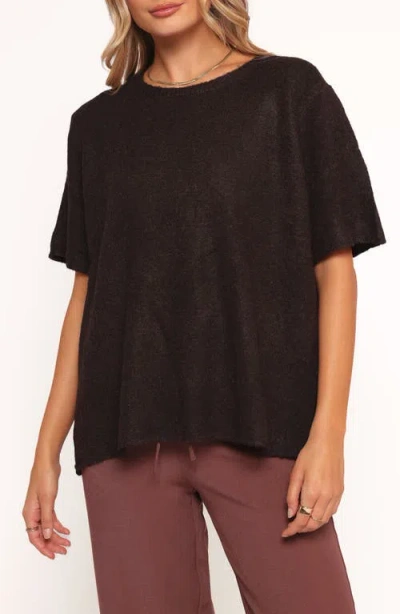 Petal And Pup Petal & Pup Morris Short Sleeve Oversize Sweater In Burgundy