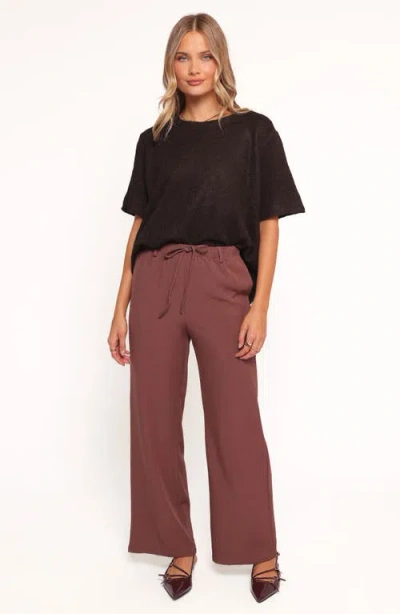 Petal And Pup Petal & Pup Morris Short Sleeve Oversize Sweater In Burgundy