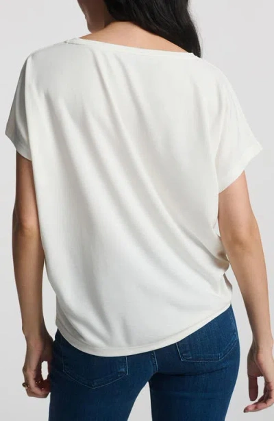 Mavi Jeans Luxe Touch Boat Neck T-shirt In White