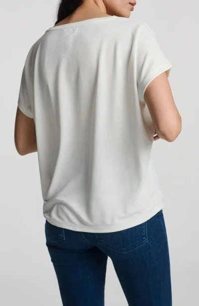 Mavi Jeans Luxe Touch Boat Neck T-shirt In White