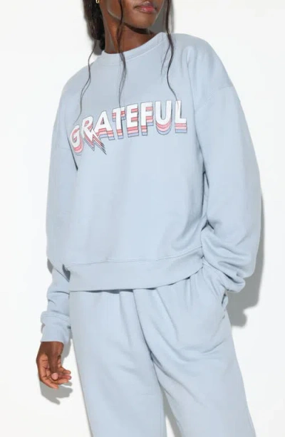 Spiritual Gangster Grateful Ascent La Brea Cotton Sweatshirt In Blue