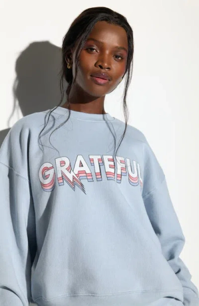 Spiritual Gangster Grateful Ascent La Brea Cotton Sweatshirt In Blue