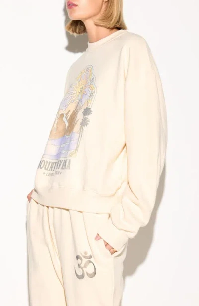 Spiritual Gangster Mount Nirvana La Brea Graphic Sweatshirt In Brown