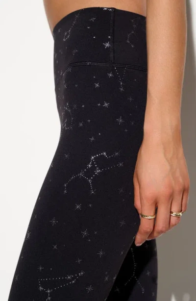 Spiritual Gangster Zodiac Print Nirvana Lotus Leggings In Black