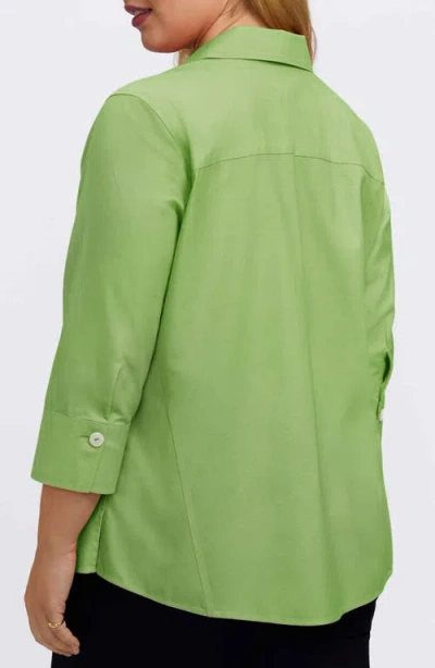 Foxcroft Paityn Non-iron Button-up Shirt In Green