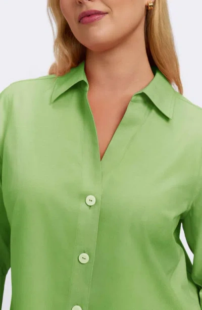 Foxcroft Paityn Non-iron Button-up Shirt In Green