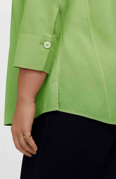 Foxcroft Paityn Non-iron Button-up Shirt In Green