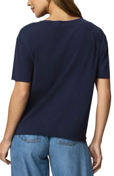Splendid Kacey V-neck T-shirt In Blue