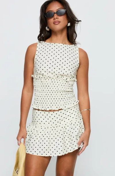 Princess Polly Tovie Linen Blend Skort In White