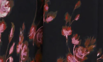 City Chic Frances Floral Semi Sheer Sleeve Maxi Dress In Black