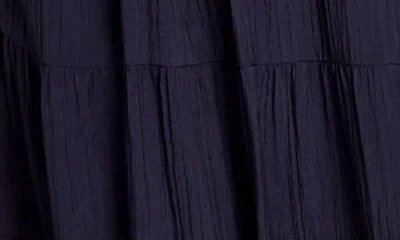 City Chic Marli Mixed Media Midi Dress In Blue