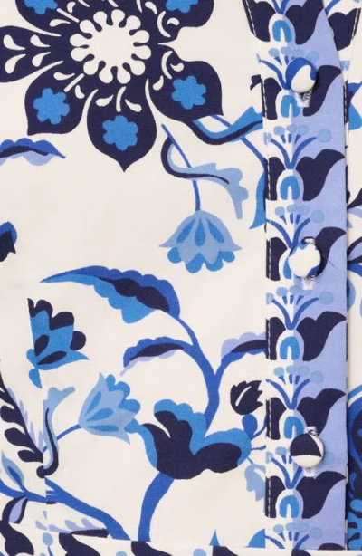 Adrianna Papell Floral Long Sleeve Cotton Romper In Multi