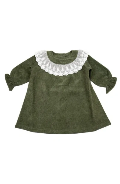 Cuclie Lace Collar Dress In Green