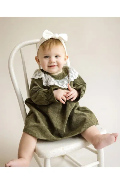 Cuclie Lace Collar Dress In Green