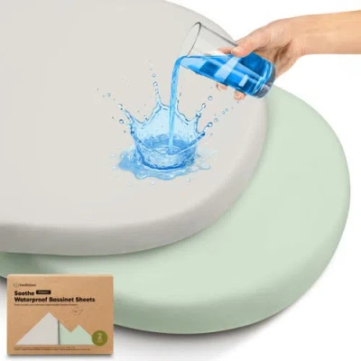 Keababies 2-pack Soothe [protect+] Waterproof Bassinet Sheets In Multi