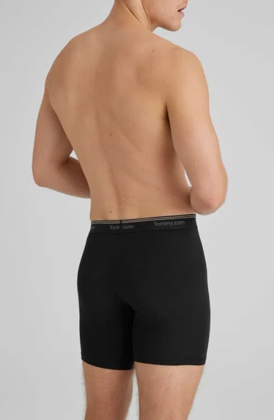 Tommy John 3-pack Ultra Soft Flex Boxer Briefs In Black