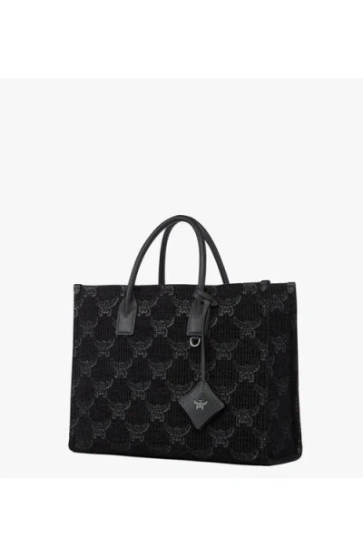 Mcm Large Munchen Tote In Black