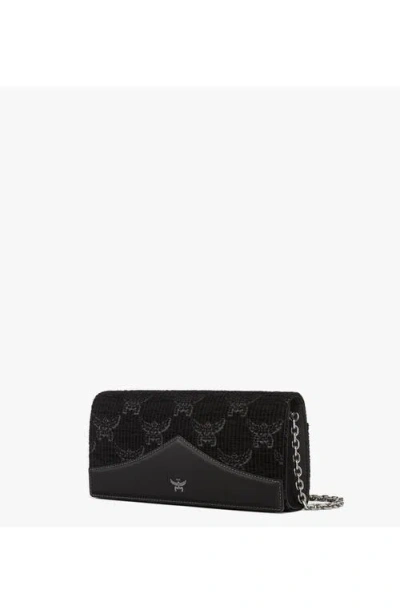 Mcm Diamond Clutch In Black